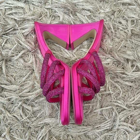 Circus NY by Sam Edelman Heddie Embellished Mule Sandals in Pink Punch Sz 6.5 - Picture 6 of 11